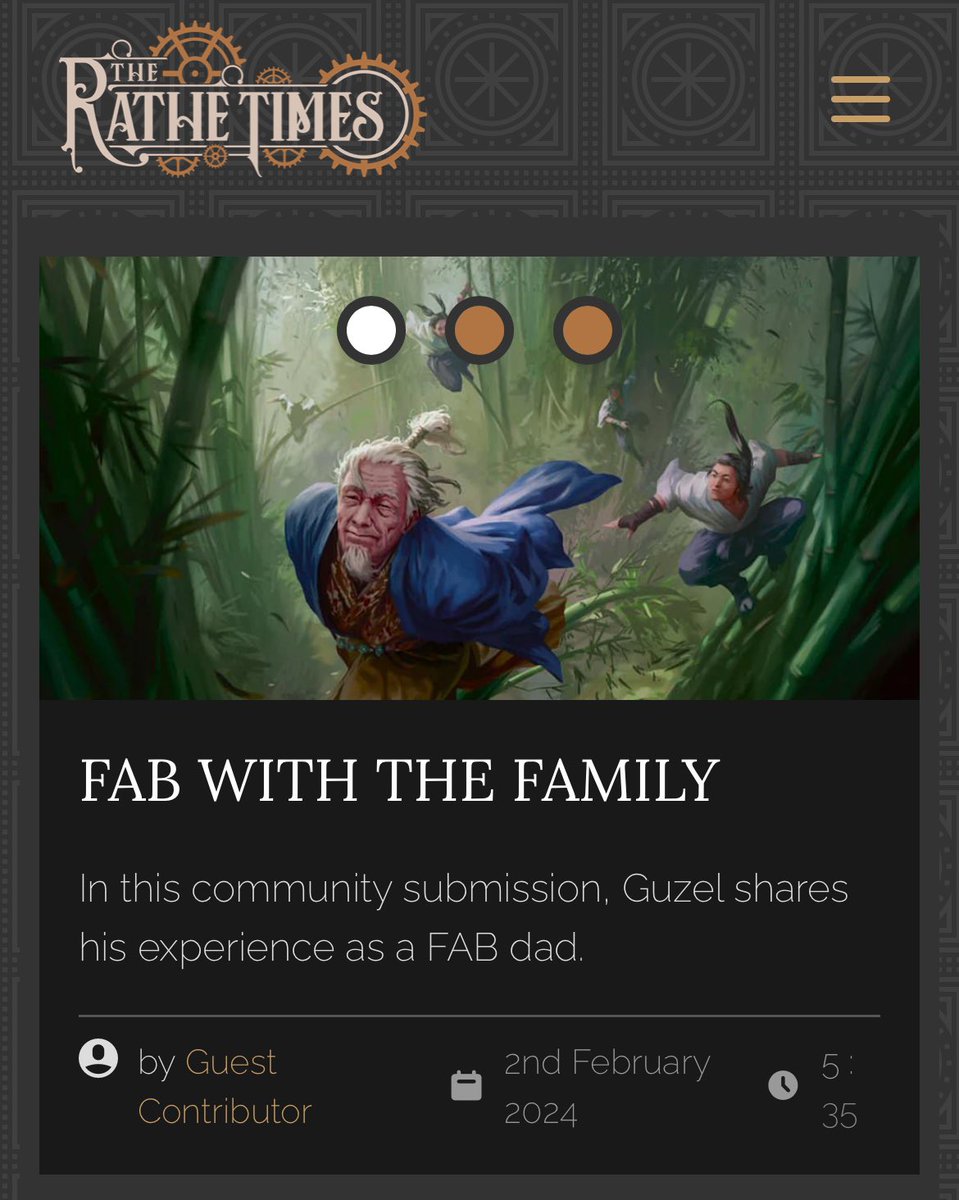 thefabfamfun's tweet photo. check out my first ever #fabtcg article!

https://t.co/IrKzhuEEfs

thank you @therathetimes for the opportunity to share my #fabdad journey and to help aspiring #fabmily 🫶

hope one day i can shed my “guest contributor” label 😁 https://t.co/8bF144Ej5z