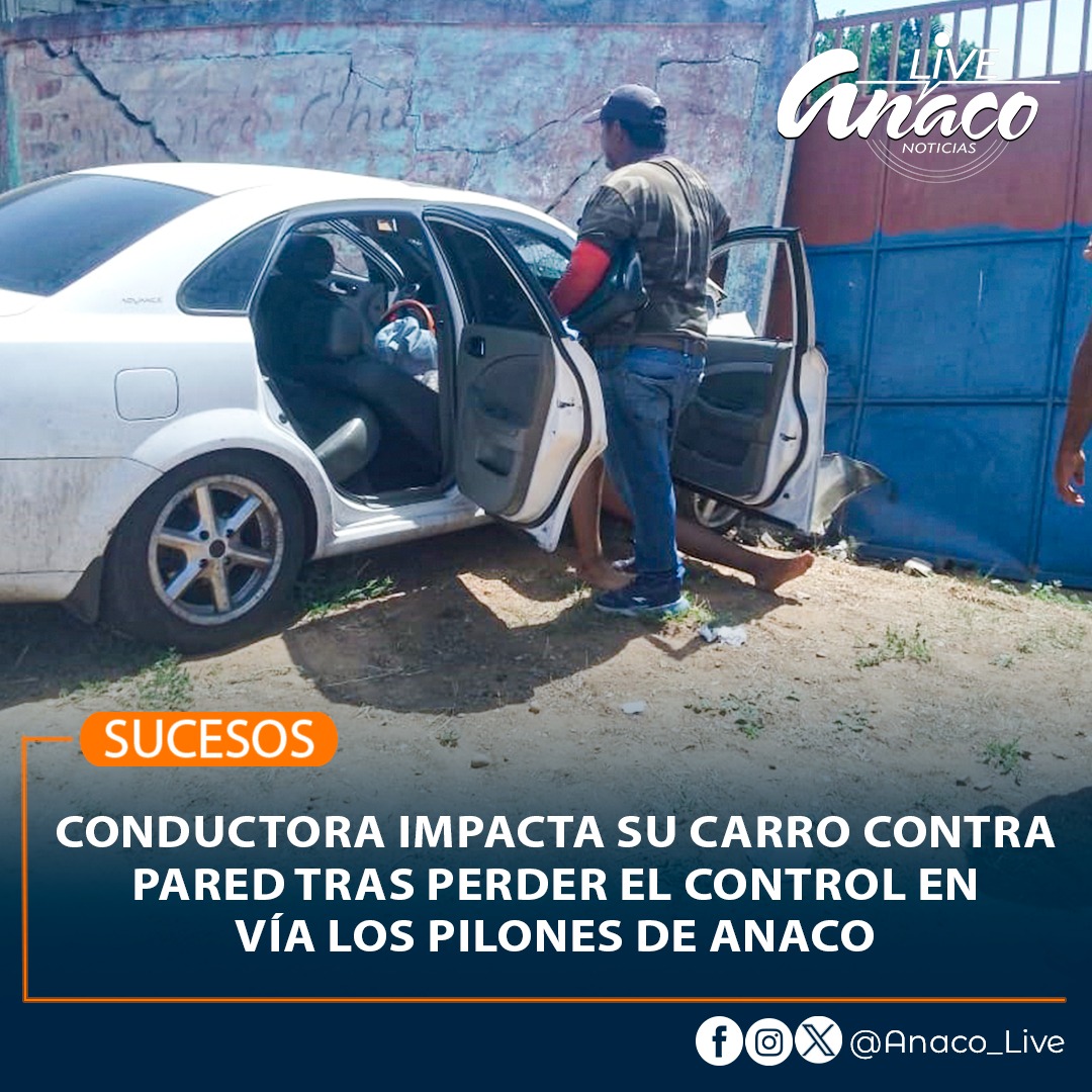anaco_live's tweet photo. #SUCESOS | Conductora Impacta su Carro Contra Pared Tras Perder el Control en Vía Los Pilones de Anaco

Leer más📄: https://t.co/FhRWh5jcIi

#Venezuela #Anzoategui #Anaco #MunicipioAnaco #PuertoLaCruz #Lecheria #Barcelona #Sotillo #Cantaura #ElTigre #AnacoLive #Noticias #3Feb https://t.co/ZNWYnoCGa1