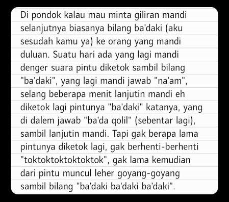 mhmmd_fajri0's tweet photo. ALASAN ANAK PONDOK TAKUT MANDI MALEM!!!

A Threadd https://t.co/VC5A2jeE9X