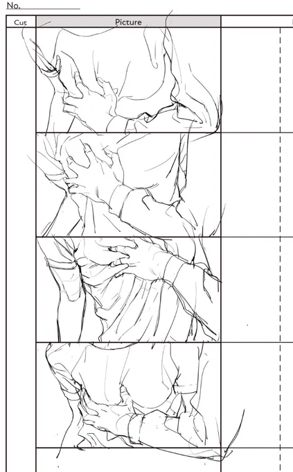 大げさにしわ描いて、体操服の中にブラもあってっていう着ている服の厚みを表現できたらいいな 