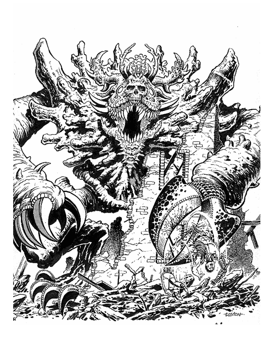 Loston_Wallace's tweet photo. #DungeonsAndDragons #Monster #Demon #RPG #CreatingMonsters
Back around 1998, an RPG GM commissioned me to design a "big bad" for his ongoing RPG campaign. This is what I came up with.  Hope you enjoy it! @DaddyRolleda1 @yodanno @BugbearBrothers @MadameDM_DND https://t.co/WBsXv0LKtr
