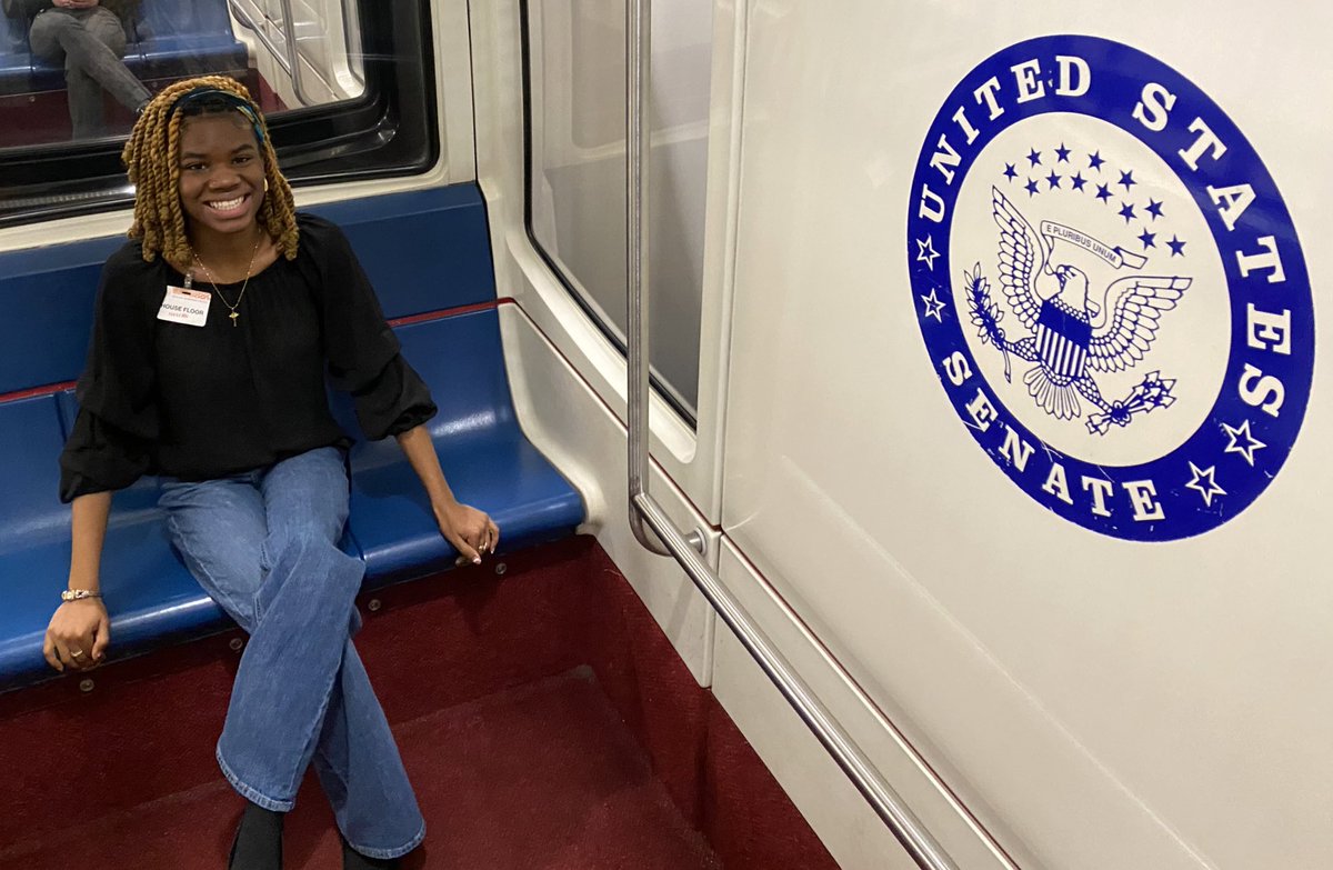 RooseveltCTE's tweet photo. Senior Global Service & Diplomacy @NAFCareerAcads scholar and @RooseveltHSDC SGA president Jalynn Charity shadowed @CongressmanGT’s staff at the Cannon House Office Building on National Groundhog Job Shadow Day! #CTEMonth https://t.co/M2S2EciVmc