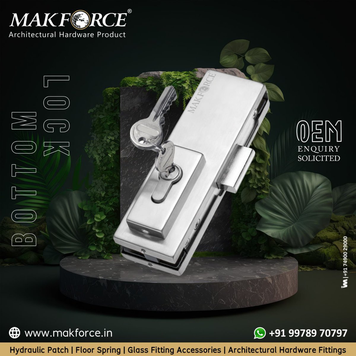 ibais_hardware's tweet photo. MAKFORCE OVERSEAS INDIA - RAJKOT

For enquiry via Whatsapp Click:
https://t.co/b8iCLvNDhI

Mr. Raj Makadia - 99789 70797
#bottomlock #glasshardware #glassdoorhardware #lock #glassdoorfittingproduct #glassfittingproduct #hardwaremanufacturers #interiorproduct 
.
@ibais_hardware https://t.co/DPGXegre88