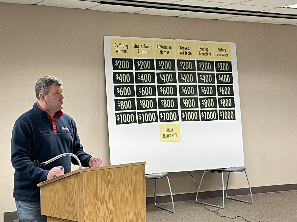 MagnoliaSabr's tweet photo. The @sabr Magnolia Atlanta chapter thanks @JustinCToscano @AJCsports @Braves beat writer for being our guest on #SABRDay. Also thanks to speakers Randy Cox, Ken Small and Jeopardy host @dwashburn23. #FortheA #bravescountry @batterypowerSBN @househankbuilt https://t.co/yTiXyMdNBf