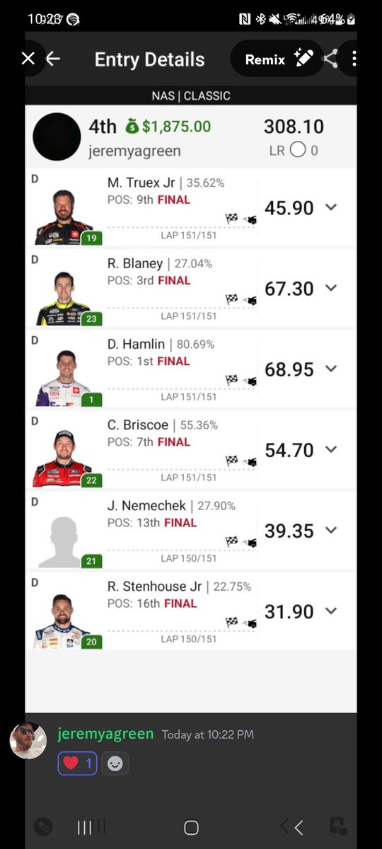 TimoWatts's tweet image. Who says exhibition races can't be profitable? Clash at the Coliseum equaled CASH at the Coliseum for many @FTNDaily subscribers. Congrats to these members and all the others who took advantage of tonight's info exclusively in our Discord! The time is NOW to join @FTNNetwork.