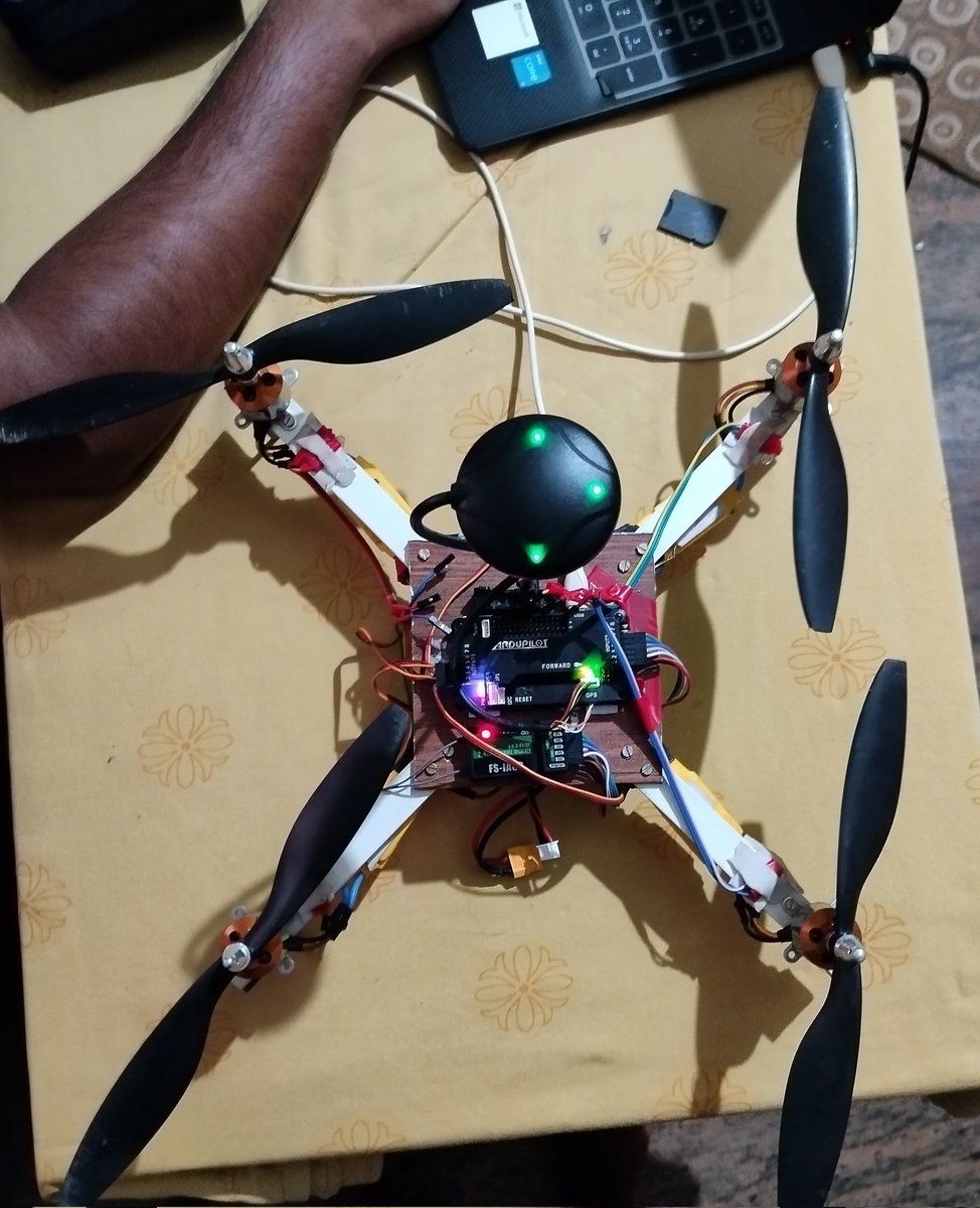 Purushotham_007's tweet image. &quot;Taking flight with my crew – building drones, chasing dreams. Ardupilot and Raspberry Pi making the sky our canvas. 🚁✨ #DroneProject #TechInnovation&quot;