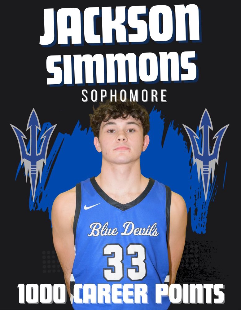 JordanSimmons44's tweet photo. Congrats to sophomore Jackson Simmons for scoring his 1,000th career point tonight vs Science Hill. https://t.co/c2XWWMpjAQ