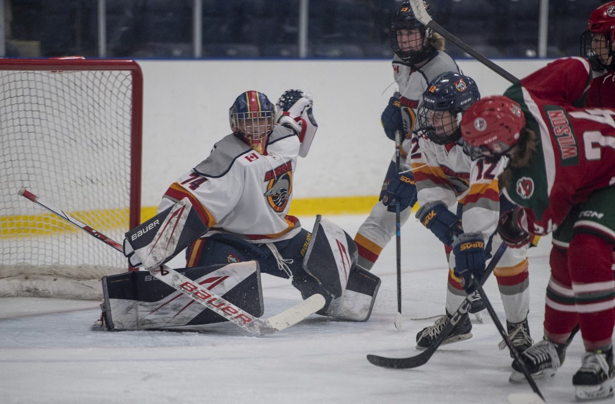 Shark bit, #LondonDevilettes edged 3-2 by #BarrieSharks in <a href="/OWHAhockey/">Ontario Women's Hockey Association</a> #U22Elite action Feb 2 in #LdnOnt <a href="/SportsCentreWFD/">The Sports Centre</a> <a href="/LDevilettes/">London_Devilettes</a> <a href="/BarrieSharks/">Barrie Sharks</a> #womenshockey <a href="/U22Elite/">U22Elite</a> #LocalSports