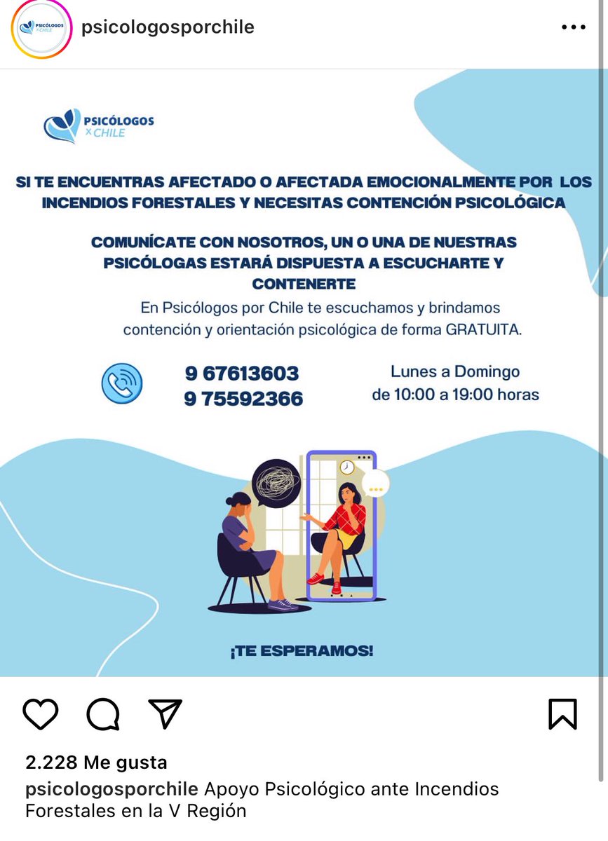 lanorucia's tweet photo. #incendios #IncendiosForestales #RenacaAlto #Quilpue #Valparaiso 
Apoyo y contención psicológica https://t.co/hywm9LJ8UP