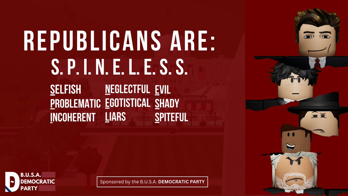 It's really funny they put me in here. I'm not even a Republican but one of the most shameful, dry, and obstructive parties in BUSA is still hounding me. If all that your party does is going to be talking a big game but delivering none, at least do it right.