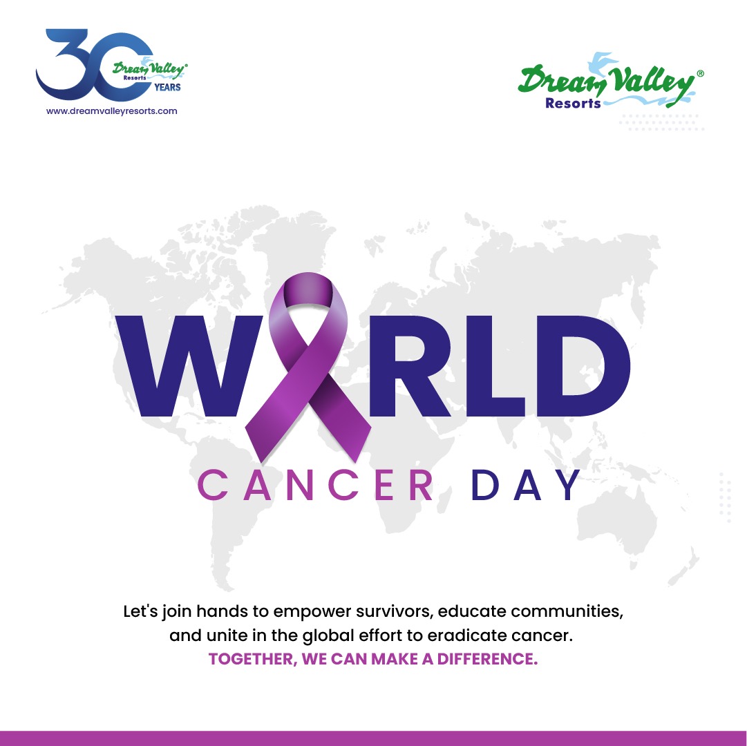 Joining forces to uplift survivors, enlighten communities, and stand united in the worldwide mission to conquer cancer. Together, our collective strength makes a lasting impact. 

Contact Us: +919666209209

#WorldCancerDay #dreamvalleyresort #HyderabadWaterpark #Hyderabad