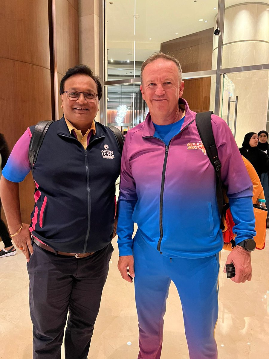 Meeting the Boss was the best of the Dubai Tour.

Andy Flower Head coach of Gulf Gaints Team.