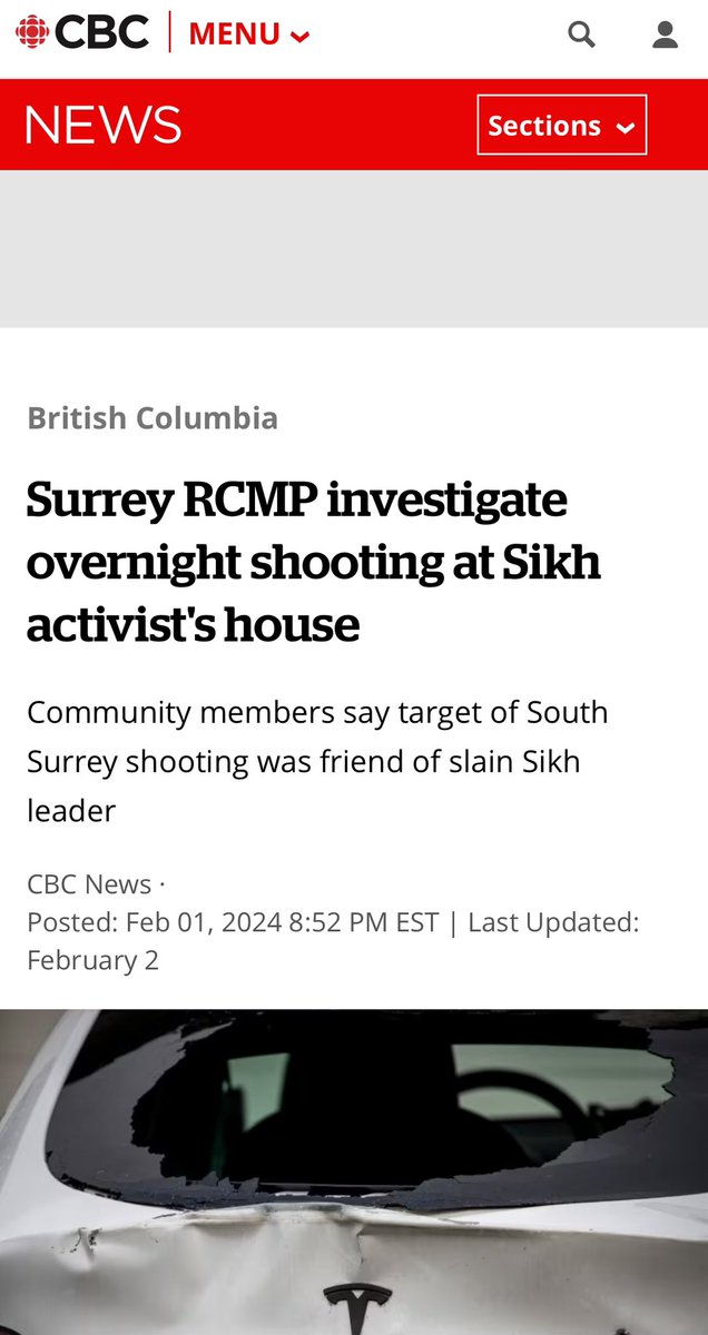 AmarJit_IFS's tweet photo. Firing at #Khyalistani Simranjeet’s home in Surrey🇨🇦,a close aide of slain terrorist #Nijjer, is the handiwork of anti-India forces+power struggle within #SFJ after Nijjer & finally to accuse India of such attacks.
Proof: After the attack,no time was lost to blame India. Video👇 https://t.co/qsNqvTUUak