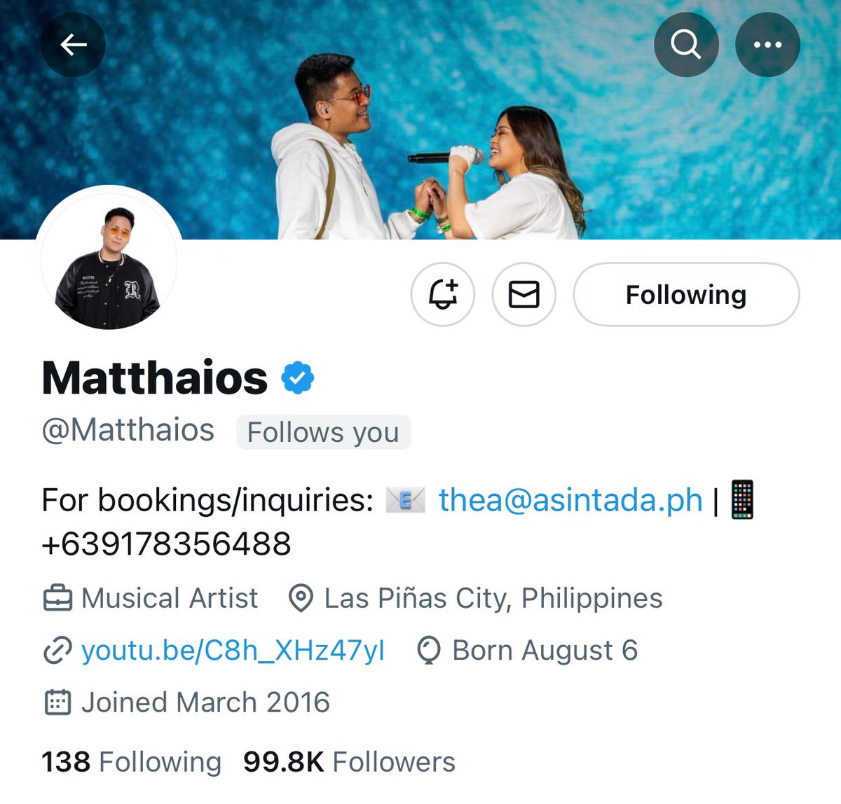 1derermatthaios's tweet photo. Malapit nang mag 100K followers ang ating mossing. Let’s go, ONEderers!! 

#Matthaios https://t.co/dDk8WHXeyQ