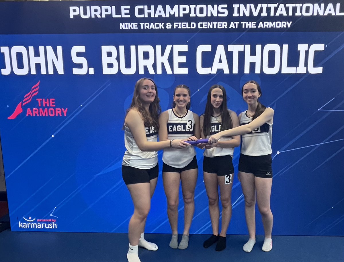 Girls 4x200m team composed of Mary Grasso, Natalie Robertson, Savannah Cabrera and Erin McLean breaks their own previous record from their last meet running 1:57.12 placing 12th overall!