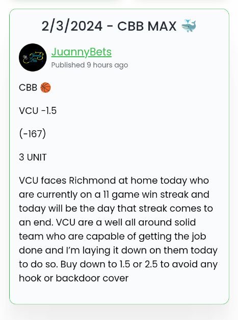 JuannyBets's tweet photo. 2/3/2024 - MAX RECAP (3-0) β
π§Ή
GUARANTEED MAX β‘
Steph Curry o36.5 PRA π°π€
CBB MAX π³
VCU -1.5 π°π€
NBA MAX π³
Bucks -3 π°π€
3-0 sweep π₯³π₯
3 days back to back to back MAX sweeps π§Ήπ§Ήπ§Ή
#GamblingX
#GamblingTwitter
#TopCapper https://t.co/owM9MxCtSz