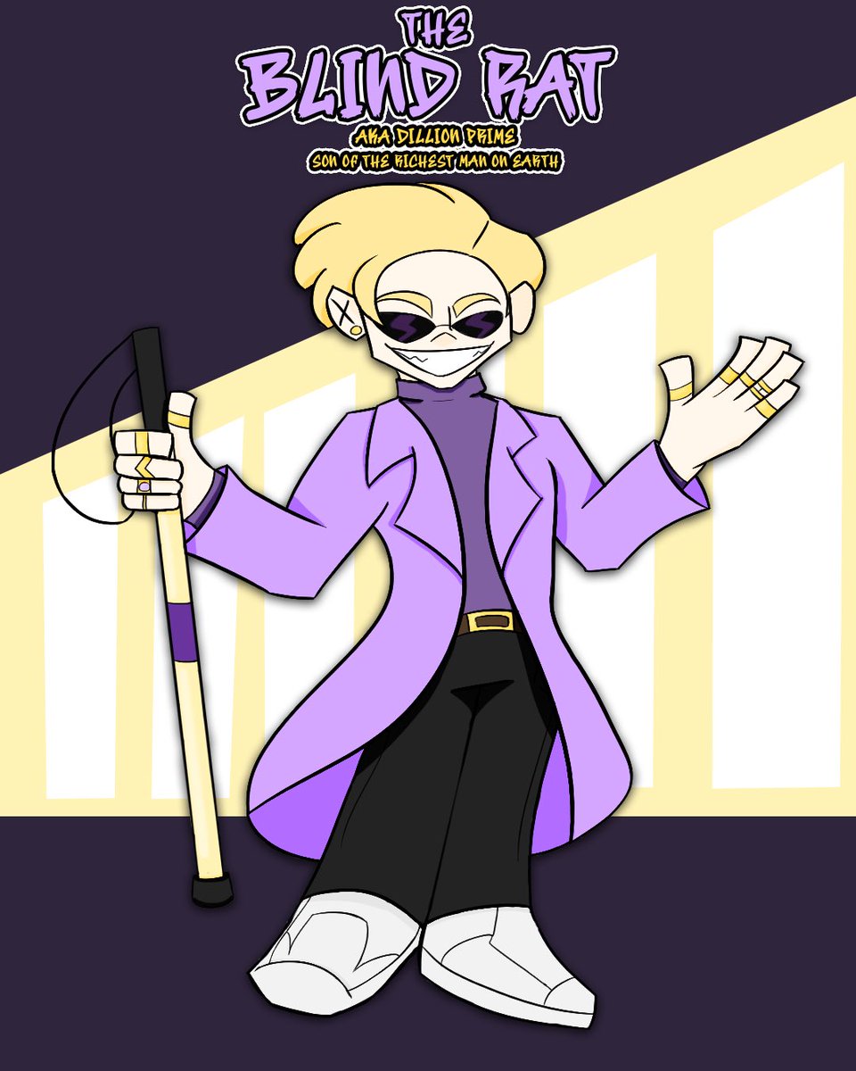 Meet: The Blind Rat, aka Dillion Prime

Spoiled rich brat turned psychotic supervillain, the archenemy of our main heroes from Renaissance!

Stayed tuned for more Renaissance!