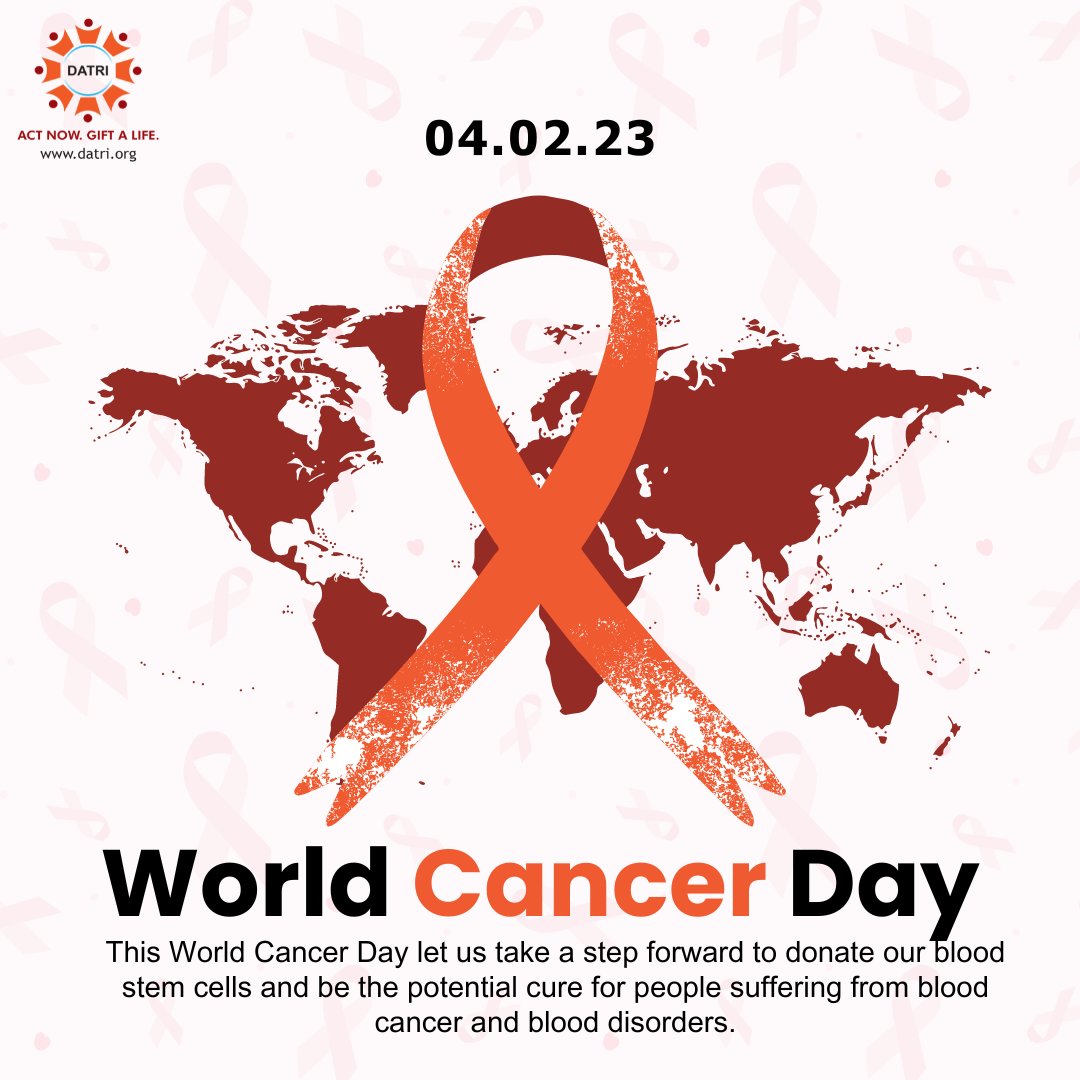 datriworld's tweet photo. This World Cancer Day. let us take a step forward to donate our blood stem cells and be the potential cure for people suffering from blood cancer and blood disorder.
#DATRI #worldcancerday https://t.co/swb5DGVZcH