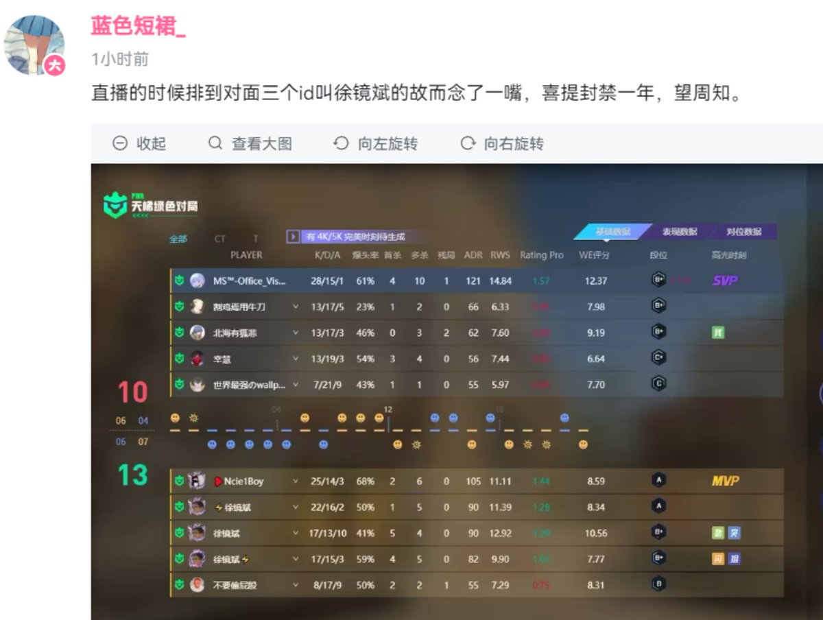 [閒聊] 中國CSGO玩家因唸出對手名字被禁一年