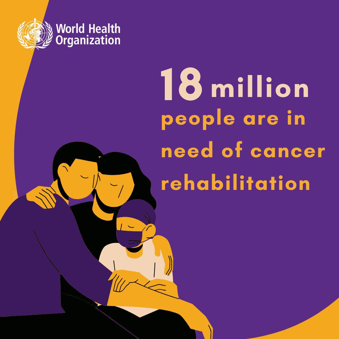 ✅ Rehabilitation can help people after cancer:

📋 Any cancer type, any age
💪 Targets physical, mental and emotional aftermath
🤝 Empowers patients and families for optimal well-being

bit.ly/3SFtapB

#WorldCancerDay #CloseTheCareGap