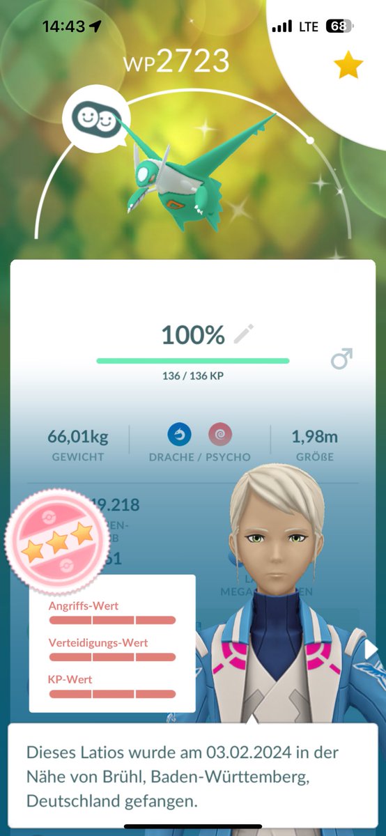 BlackJay_03's tweet photo. Daily Raid. I literally screamed out loud when it popped up.🥰 #PokémonGO #Shundo #Latios https://t.co/9m92owWRTv