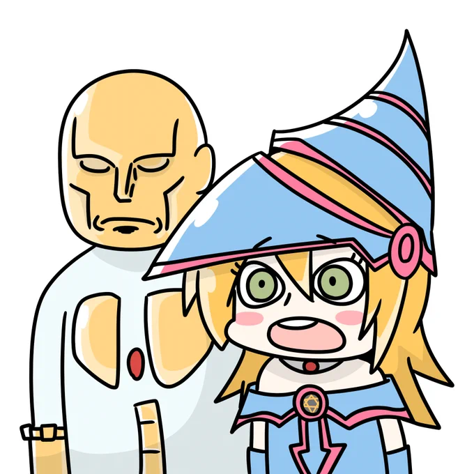 ブラックマジシャンガールとクリボー 