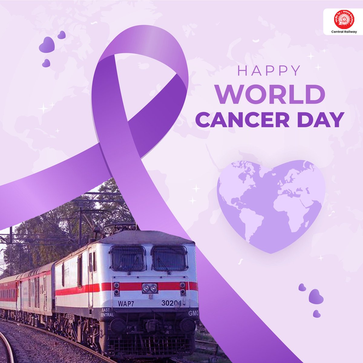 Central_Railway's tweet photo. Today, we stand together to raise awareness, inspire courage, and celebrate resilience on #WorldCancerDay. Let's unite for a cancer-free world! 🎗️💙
#StrengthInUnity #FightAgainstCancer #CancerFreeWorld #UnityAgainstCancer #HopeLivesHere #StrengthThroughStruggle #TogetherWeFight #InspireCourage #GlobalCancerAwareness #FightWithHope #EndCancerJourney #EmpowerSurvivors