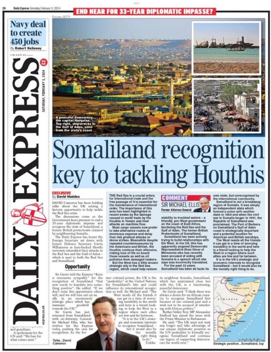 EGahnug's tweet photo. "It is in the UK's strategic and economic interests to recognise Somaliland, but it would also be the morally right thing to do”. MP Gavin Williamson. #somaliland @Somaalilanders
@AbiyAhmedAli
@africaupdates
#RecogniseSomalilandNow https://t.co/c3dBHDUVCw