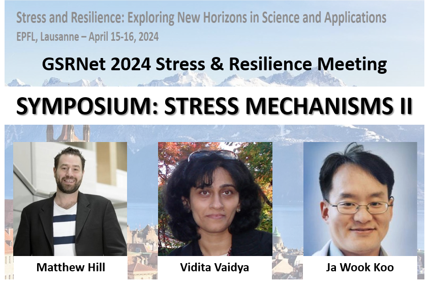 Join us in Lausanne @#GSRNet2024 and explore the latest findings in #stress mechanisms during our 2nd symposium! Exciting talks by Matthew Hill, @ViditaVaidya and Ja Wook Koo! 📅Registration deadline: March 31st, 2024 👉…ress-and-resilience-meeting24.epfl.ch