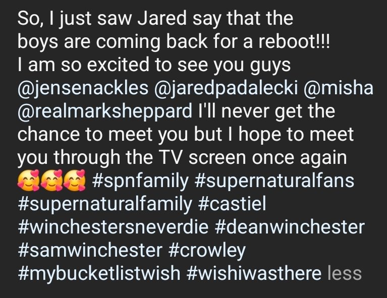 MadmNevermore's tweet image. Had to share my Instagram post here. Hey @mishacollins will you be joining them??