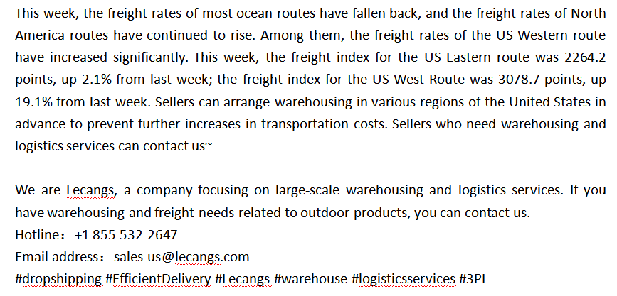 Market_Lecangs's tweet photo. We are Lecangs, a company focusing on large-scale warehousing and logistics services. If you have warehousing and freight needs related to outdoor products, you can contact us.
Hotline:+1 855-532-2647
Email address:sales-us@lecangs.com
#dropshipping #EfficientDelivery #Lecangs https://t.co/7eunNIlYpK