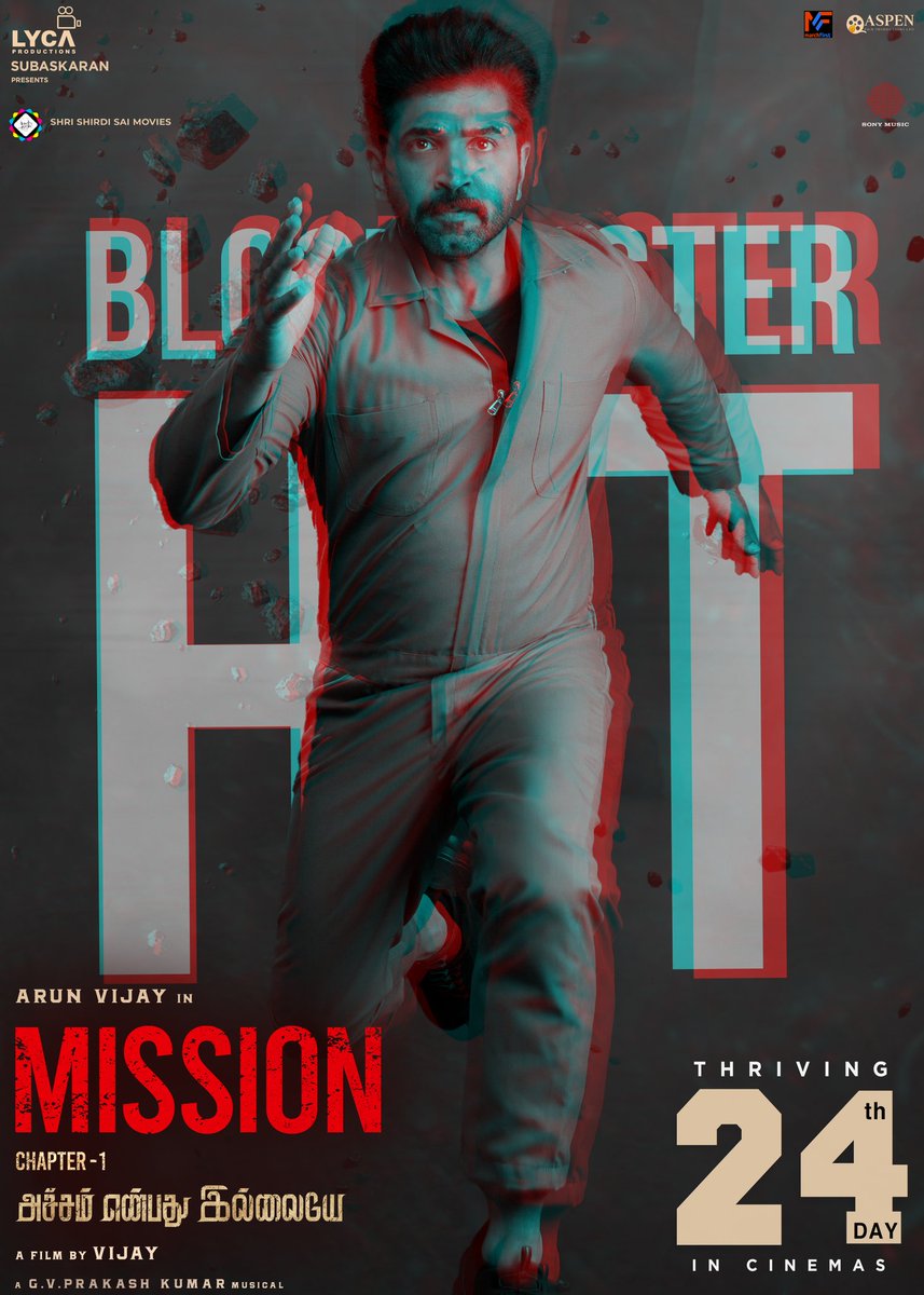 allindiaavfc's tweet photo. Into its 4th week & still going strong!🔥
#MissionChapter1 continues to captivate audiences with its thrilling storyline & breathtaking action sequences. The journey of excitement continues!🤩🎬
#MissionChapter1RunningSuccessfully
#ArunVijay #AV @arunvijayno1 https://t.co/p4zHzDed3e