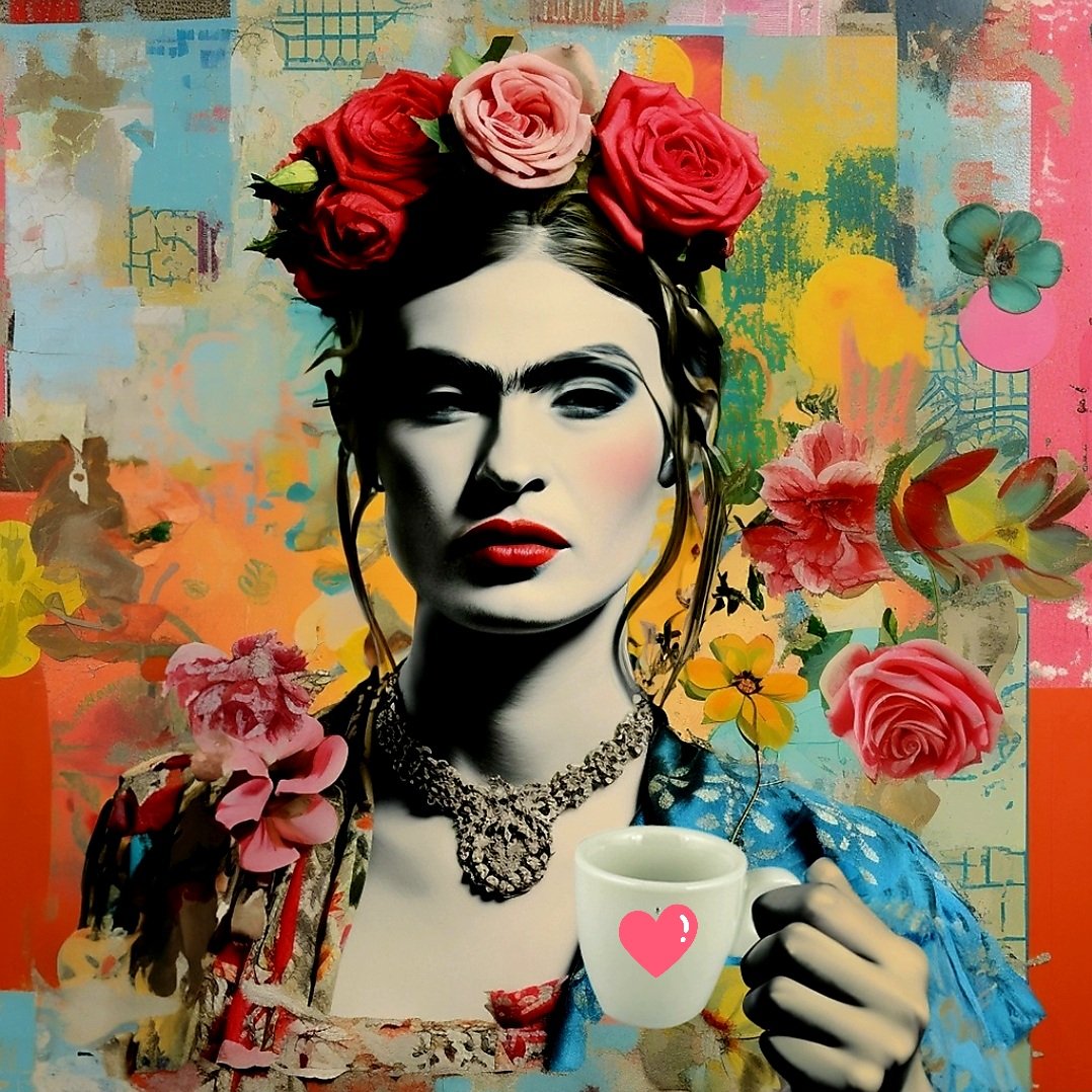 Immersa in un giardino di emozioni, la forza e la bellezza di Frida Kahlo. Completa un 'QUADRO' di riflessioni e creatività, a gustare in ogni sorso quella passione di chi trova ispirazione nei dettagli della vita. #fridakahlo ❤️ #ScrivoArte #BuongiornoATutti