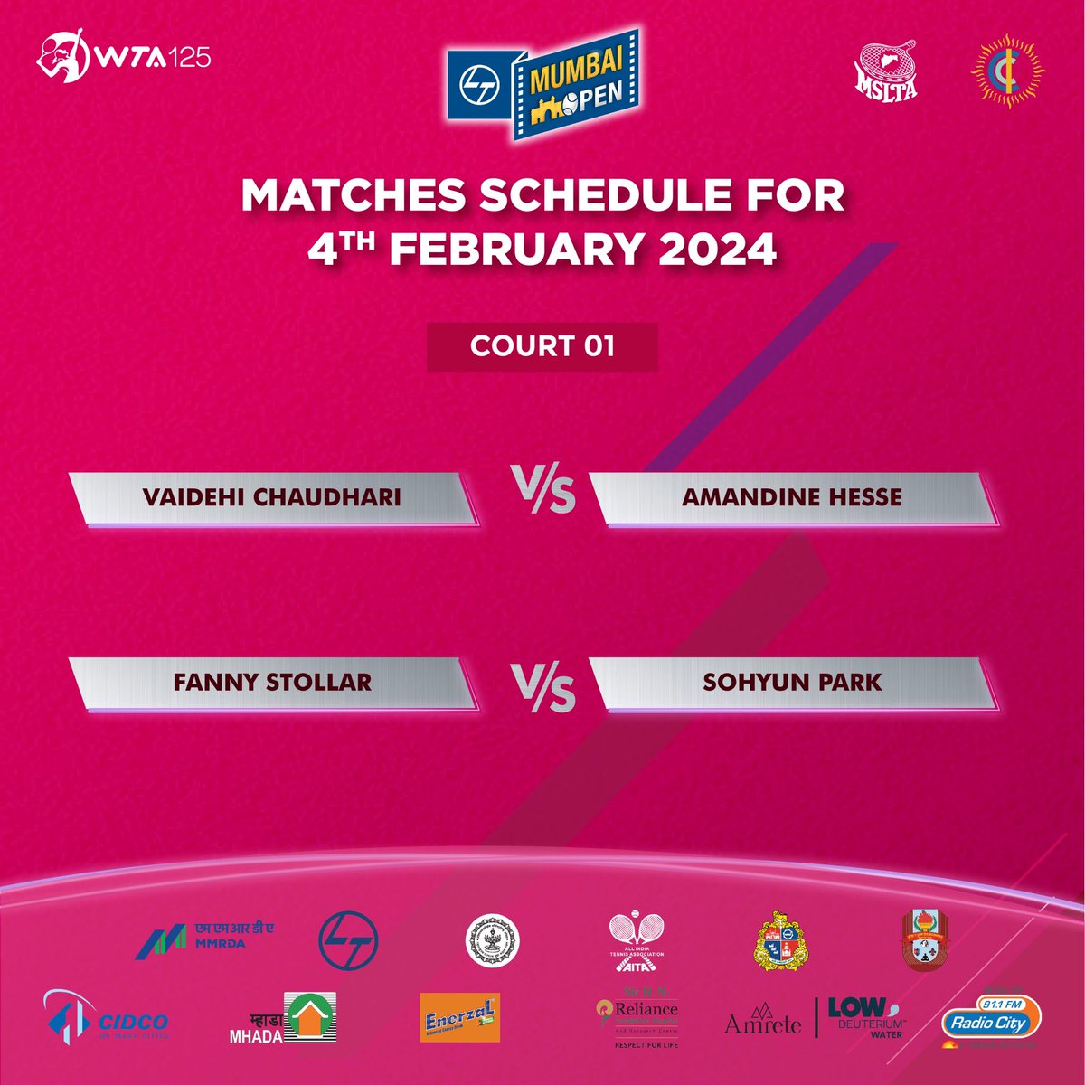 msltatennis's tweet photo. Day 2 - Get ready for a tennis showdown at the L&amp;T Mumbai Open WTA 125 qualifiers! The court will witness intense battles. #wta125 #MumbaiOpen #tennis #wta #mslta https://t.co/JXmBLvAumu