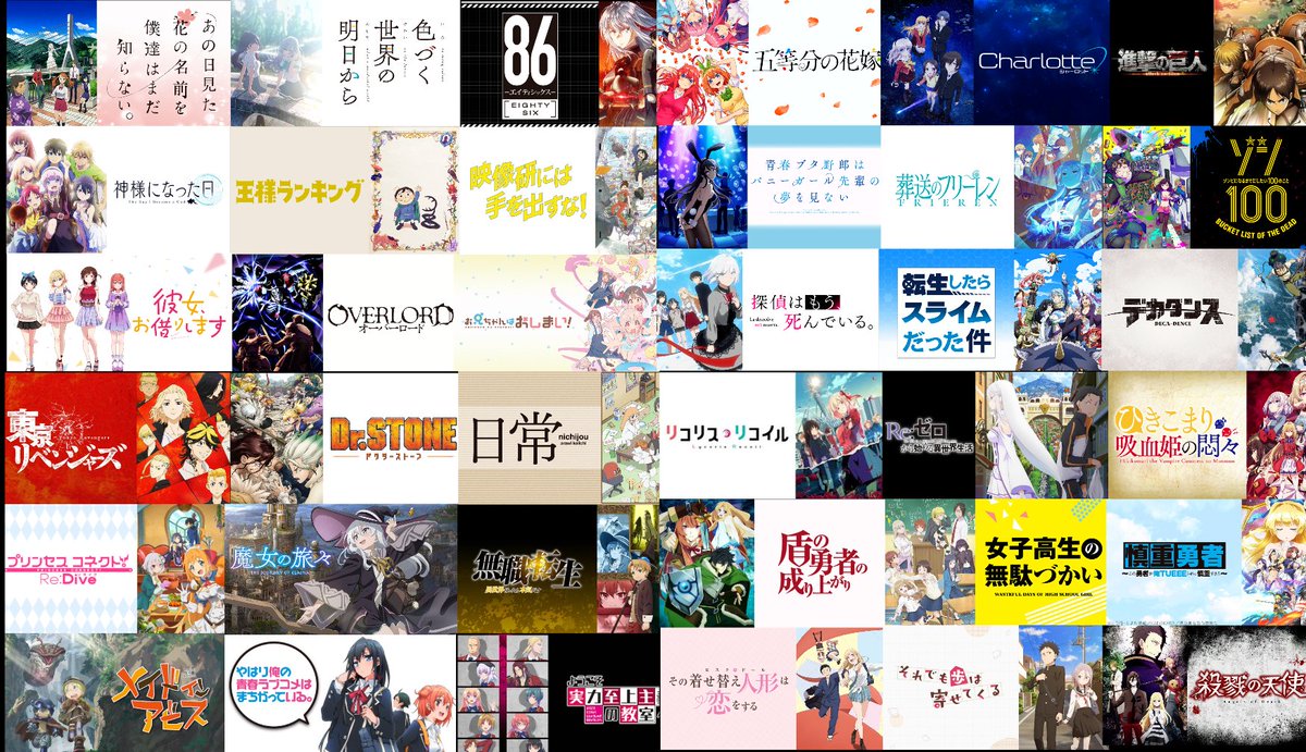 butataro71's tweet photo. 今まで見てきたアニメ全132作品＋好きなアニメ映画13作品！！
132作品か…まだまだですね、これからもアニメ見続けます！
ここに無いおすすめのアニメあったら教えてください！！
アニメ好きな人！仲良くしましょ！
 #アニメ好きと繋がりたい  #アニメ 
 #アニメ映画  #映画好きと繋がりたい https://t.co/N0lTvQur0w