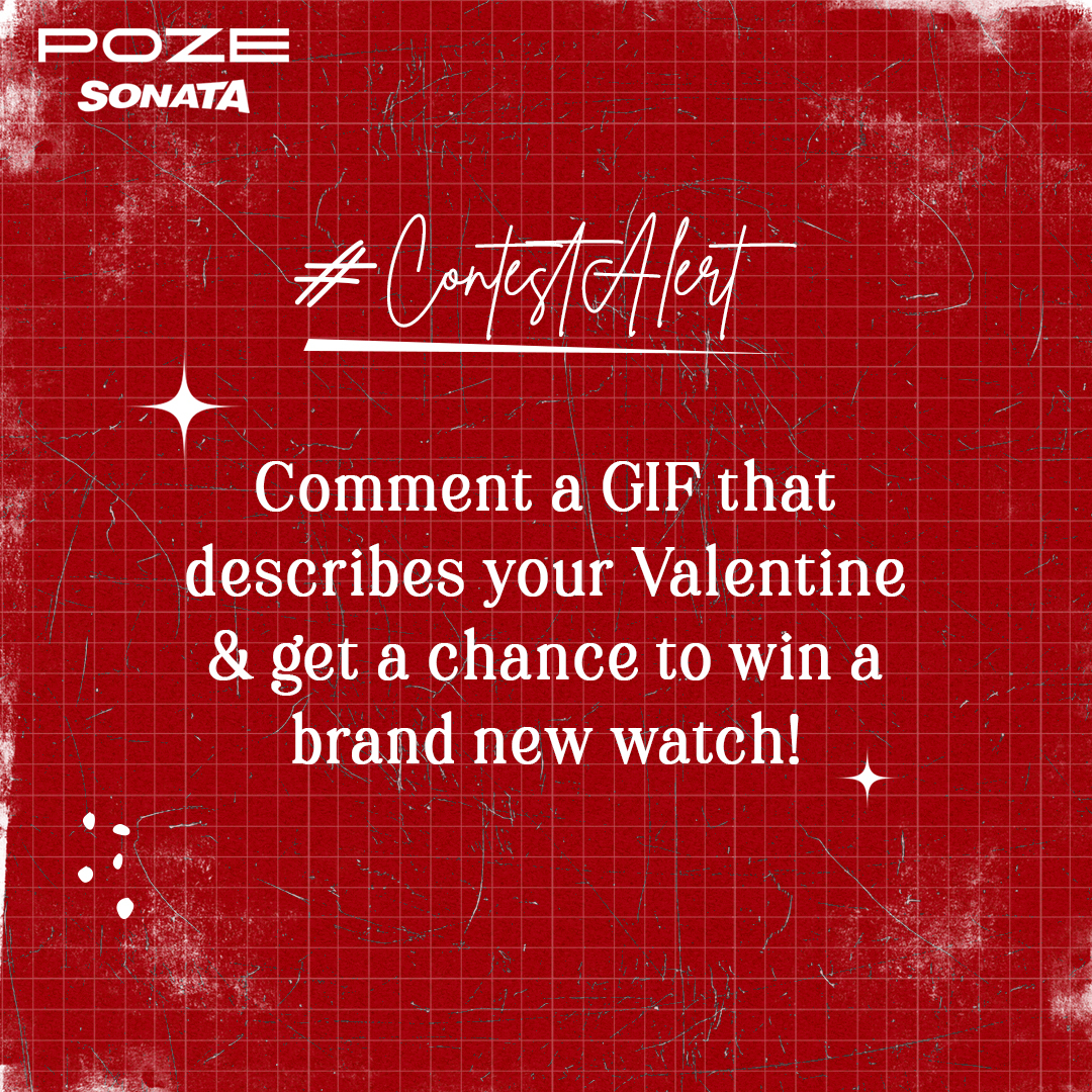 #ContestAlert📣
Comment a GIF, describing your Valentine &amp; stand a chance to win a brand new watch from POZE Sonata 🤗🩷

Follow <a href="/SonataWatches/">Sonata Watches</a> 
Comment with a GIF that describes your partner
Tag 3 friends
Contest ends: 14th Feb
 
#Sonata #Giveaway  #valentinesday  #giveawayalert