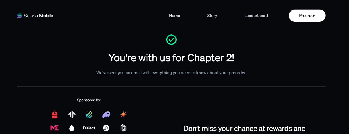 买台solana的手机防身 

I just preordered #Chapter2 from <a href="/solanamobile/">Seeker | Solana Mobile</a>! If you missed out on Solana Saga,   don't miss out on what's next, and the chance to refer others and climb the leaderboard. solanamobile.com/refer/Stakerr3…