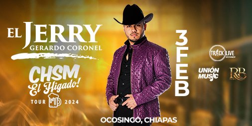 TrackLiveEnt's tweet photo. Hoy en #Ocosingo #Chiapas tenemos la presentación estelar de #GerardoCoronel #ElJerry

#Trackliveentertainment llevándote siempre lo mejor de la música 🫡😎

#Booking #EquipoTLE #trackliveent #musicaenvivo https://t.co/ml0ETRFUCr