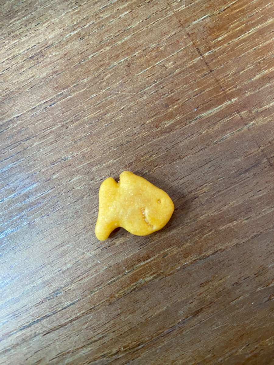 This Gold “Fish” isn’t fooling anyone around here! <a href="/GoldfishSmiles/">Goldfish®</a> look out for sharks sneaking into your snacks that smile back!