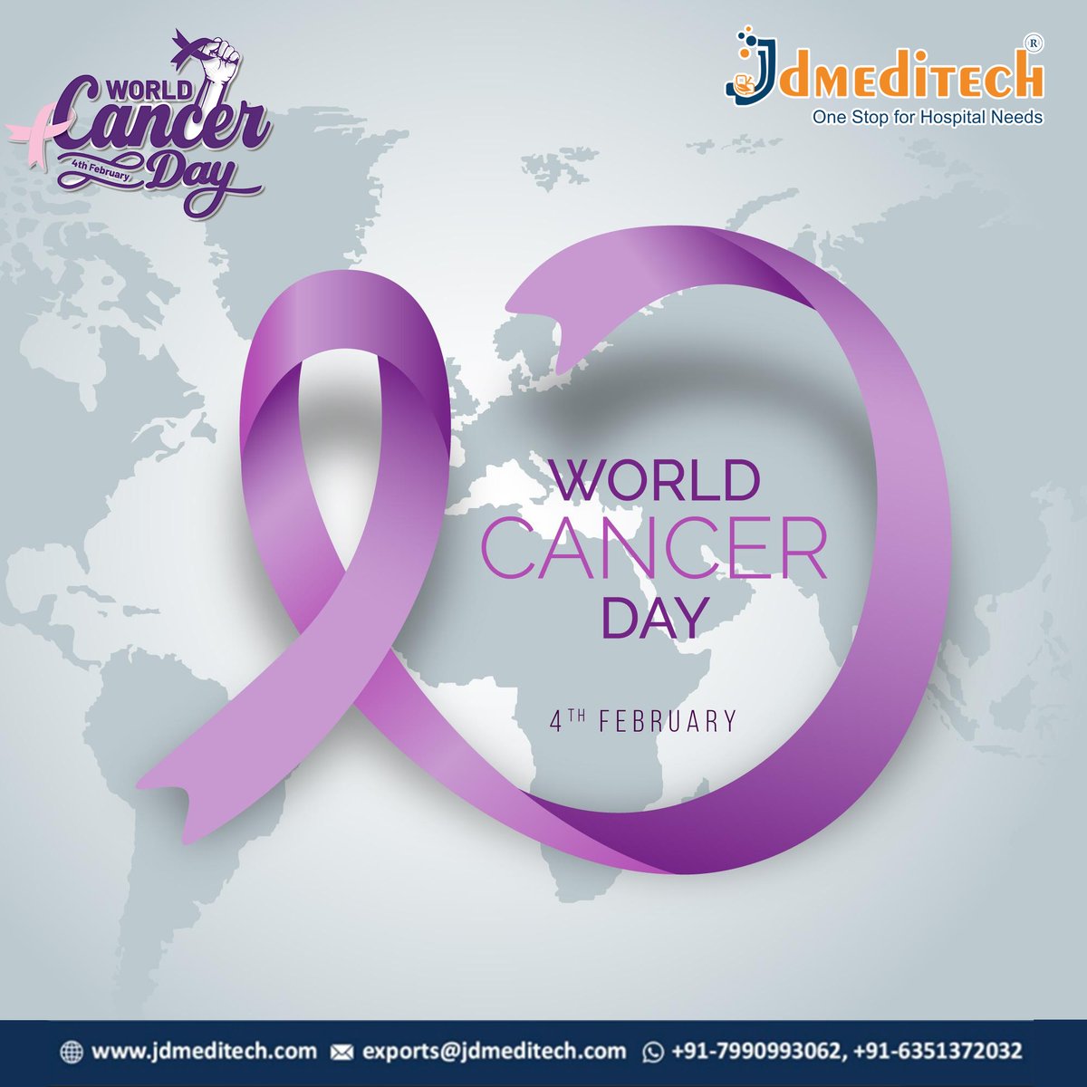 JdMeditech's tweet photo. JDMeditech: World Cancer Day
Let us add more meaning to World Cancer Day by creating more awareness about it... Let us end Cancer from all our lives!
#hospital #surgicalinstruments #urology #leproscopy #gynecology #oprationtheater #jdmeditech #worldwide #savelife #orthopedics https://t.co/O1ldA04vGp