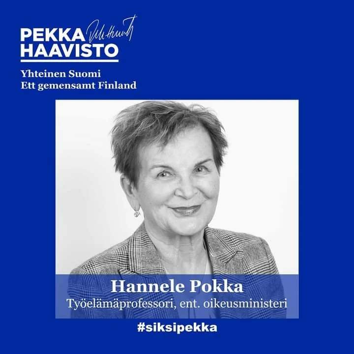 Kansalaisvaltuuskuntaan ovat liittyneet työelämäprofessori, entinen oikeusministeri ja aikanaan myös Lapin maaherrana toiminut Hannele Pokka. Mukana on myös keskustan entinen kansanedustaja ja varapuheenjohtaja Timo Kaunisto. #siksipekka #pekkahaavisto