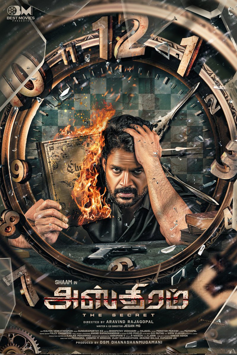 filmcrazymedia's tweet photo. Here's the first look and the title of #Shaam’s upcoming movie #Asthram 👍 

@shaamactor @iamaravindraja @SundaramurthyKS

#Asthram #AsthramTheSecret https://t.co/22UVia9NhJ