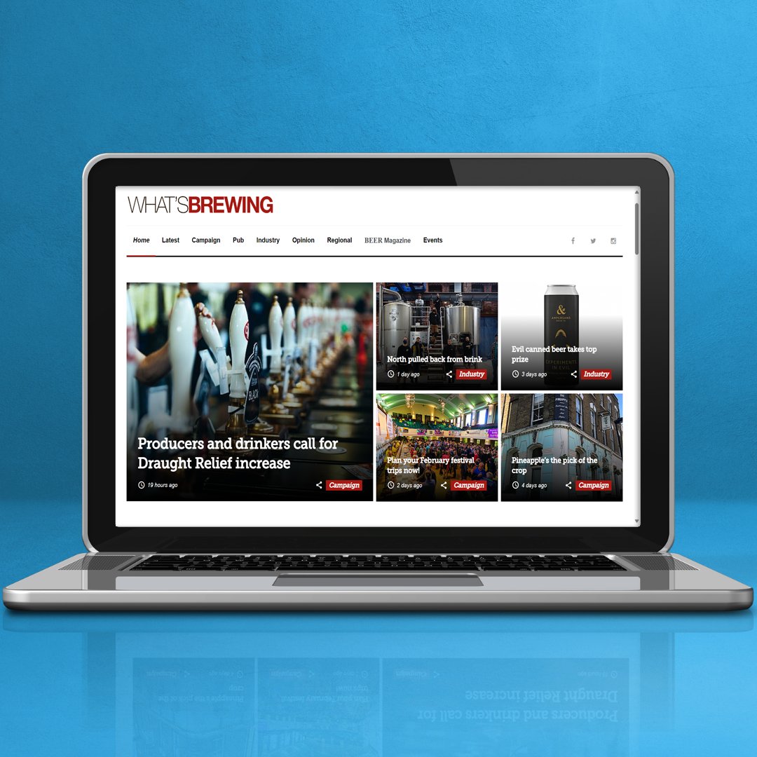 💻 Check out CAMRA's news platform <a href="/WBOnline_/">What's Brewing</a>
📰 The website is updated daily with must-read Campaign information, pub and brewing industry stories and regular opinion columns from award-winning beer writers.
👉 Read more here: ow.ly/4JiI50QxuUw
