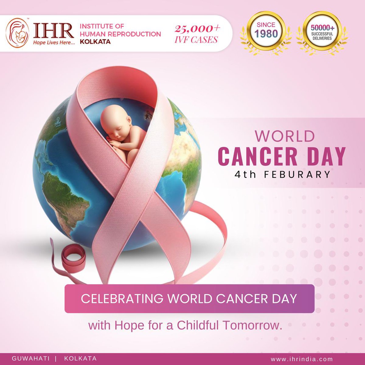 With every heartbeat, we reaffirm our commitment to fight, to hope, and to heal. 

#IHR #Ivf #worldcancerday #cancerday #cancer #ivfcentre  #fertility #ivfhospital #family #ivfsuccess #ihrkolkata #ivfkolkata #parents #parenthood #fertilityspecialist #ivfbabies #babies