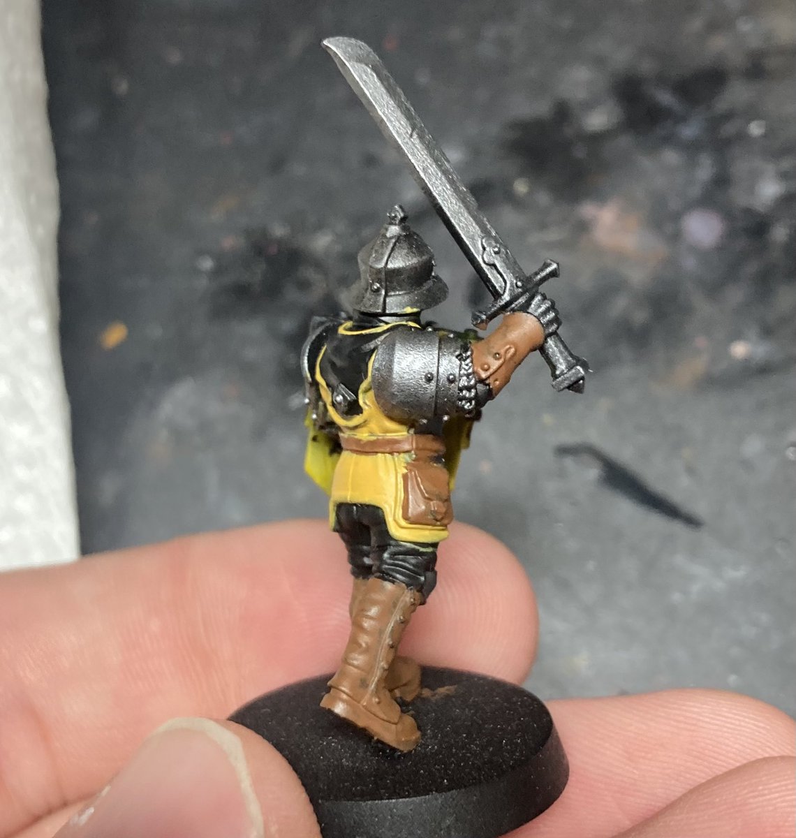 Today’s hobby tangent is a rough test on a greywater fastness steelhelm. I was going to do a riftwar inspired army originally but the artwork and lore kinda just won me over!