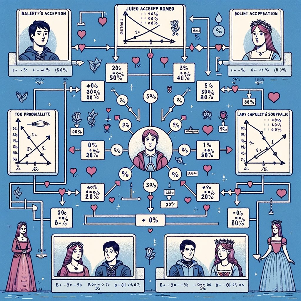 'Romeo's Quest: A Tale of Love, Probability, and Parental Approval 💘📊👪 #LoveMath'
Let's say the guy is named Romeo and the girl is Juliet. The event of Juliet accepting Romeo's proposal is A, and the event of her father (Capulet) accepting Romeo is B. The event of her mother