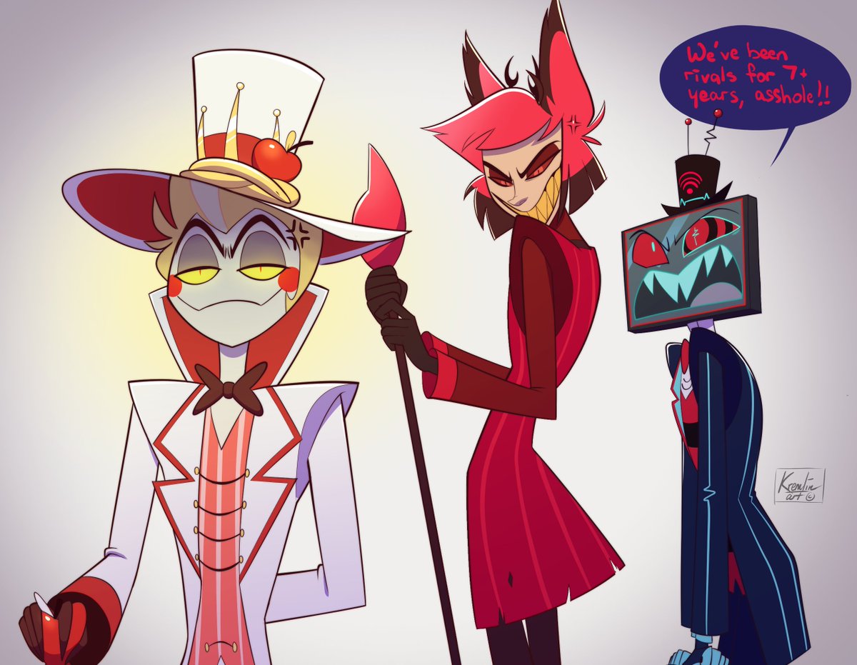 kremlin_art's tweet photo. Rivalry jealousy

#hazbinhotel https://t.co/6bIanFOxL0