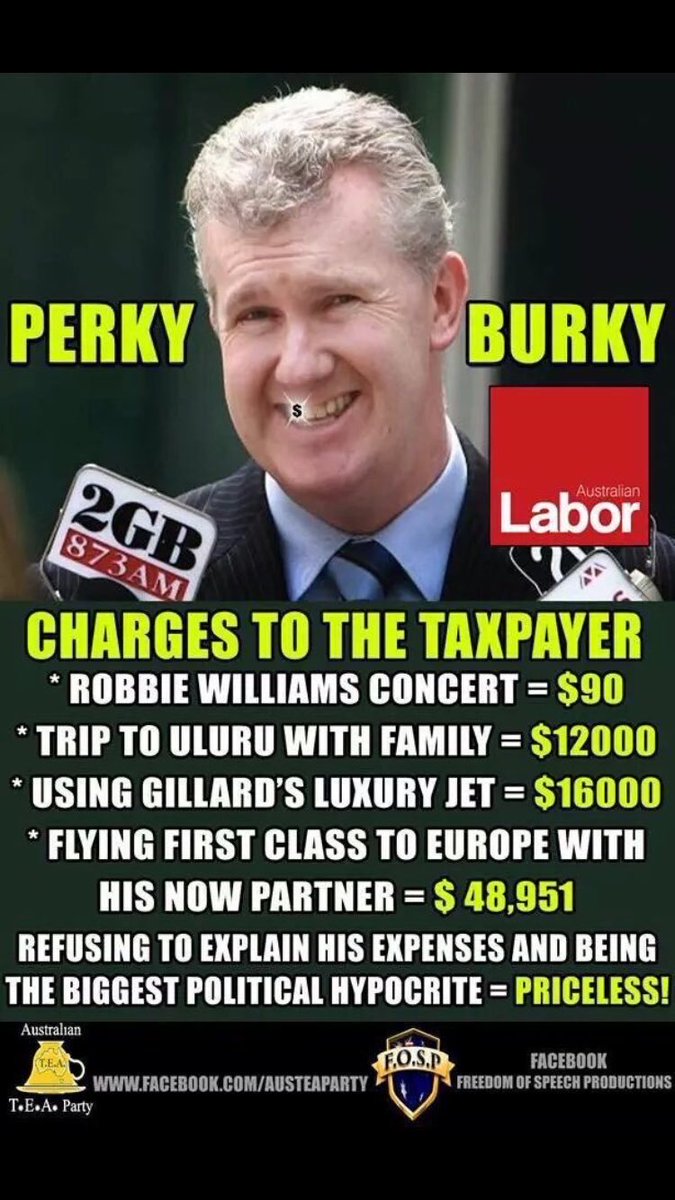 <a href="/BobSmit54406315/">Rob Smith</a> Burky was shagging his Labor Staffers on Taxpayers coin whilst  he was still married.

He eventually dumped his wife &amp; children &amp; married one of the Staffers, I can’t remember if he had her up the duff whilst still married to his wife.

#Auspol 👇