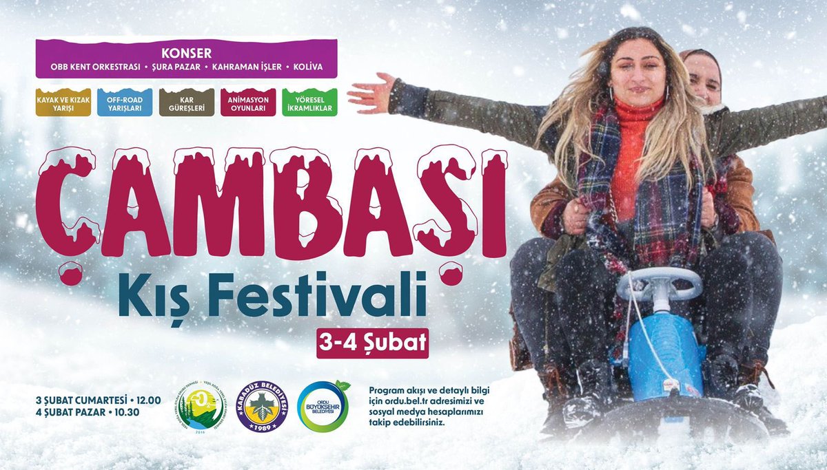 Ordu’muzun gözde turizm merkezlerinden biri olan Çambaşı Yaylası, birbirinden renkli görüntülerle Çambaşı Kış Festivali’ne ev sahipliği yapıyor. ☃️⛷️

Haydi festivale ☺️
