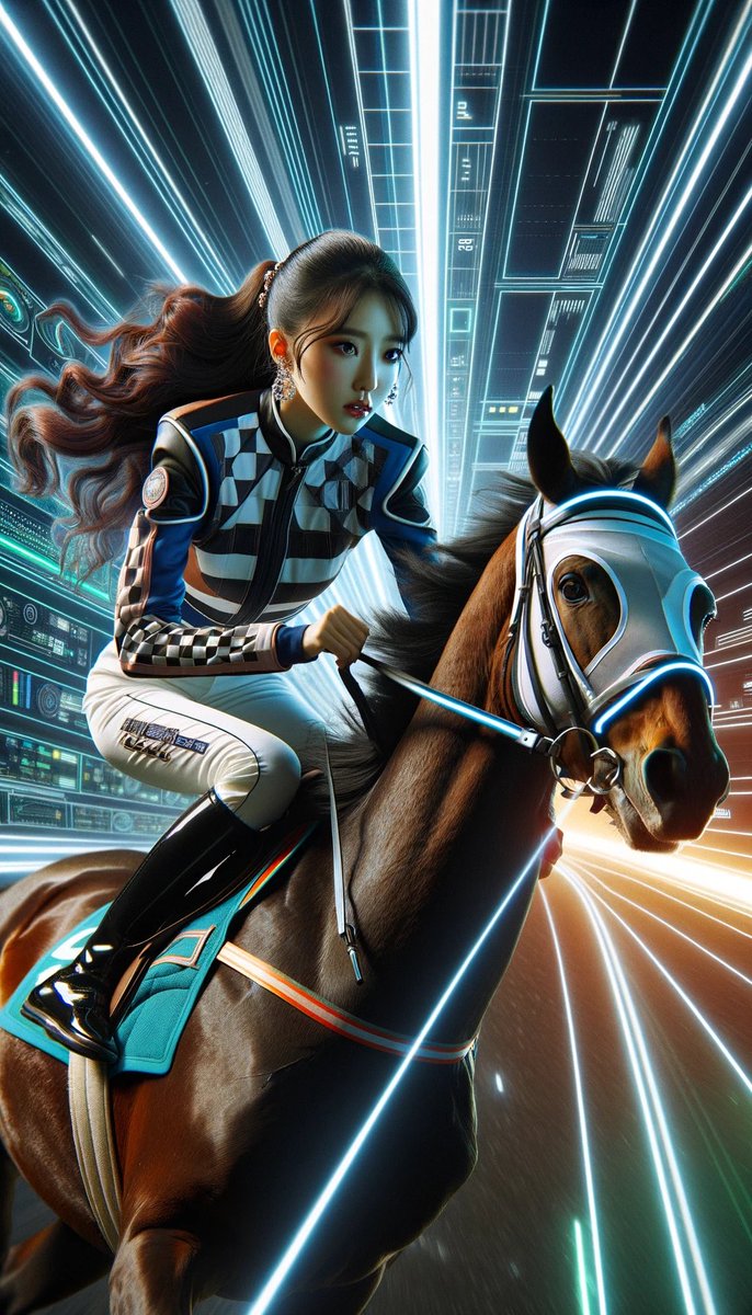 AsianCyberGals's tweet photo. 競馬 -japanese horse race-

#cyberpunk #cybercity #cybergal #kawaii #美少女 #futurefashion #future #machinecreativity #creativeai #AIArtistry #futurefashion
#AIgirlgallery #aiillustration #aiillustrator #cybergirl #cyberwoman $engage #きさらぎ賞 #東京新聞杯 https://t.co/7RbyWFpWPn